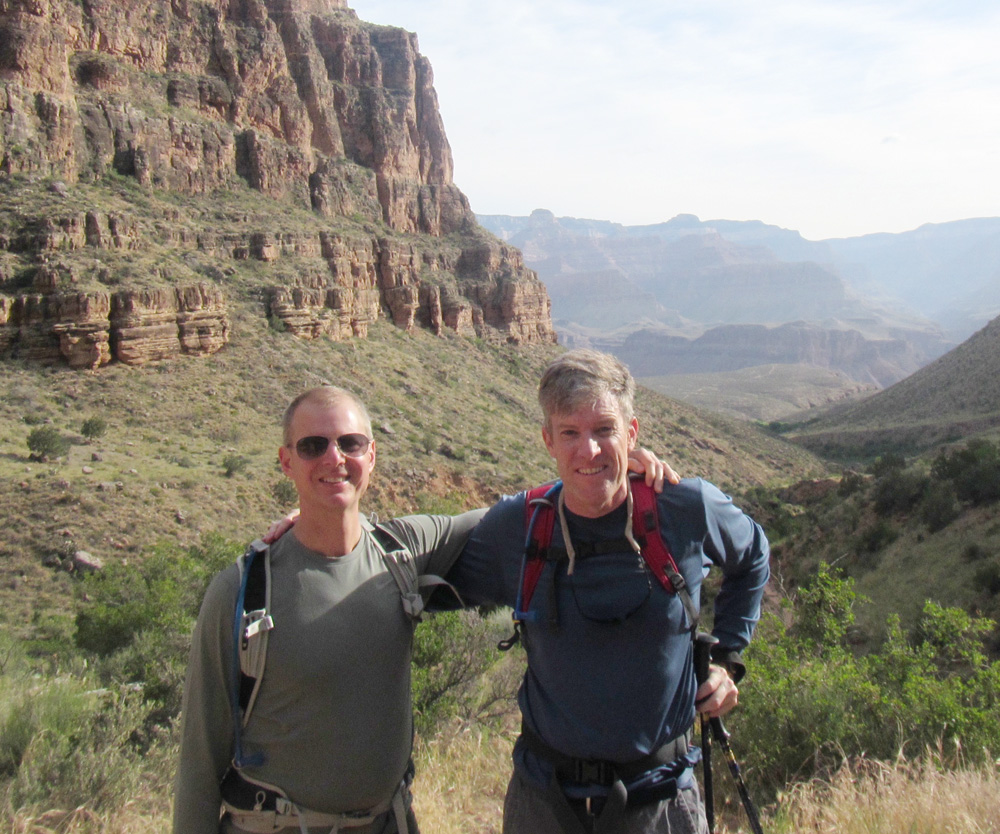 Schaecher and Dahl at staff retreat